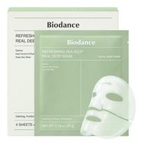 BIODANCE Kelp Real Deep Mask Overnight Hydrogel Face 34g x, 4 sheets, 1 pcs white