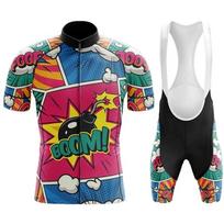 Pro Team Cycling Clothing Man's Summer MTB Bike Suit Short Sleeve Bike Clothes Ropa Ciclismo Hombre Cartoon Cycling Jersey Sets Asian size-XXL gray