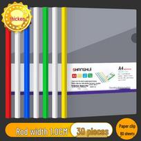 Telescopic A4 Book Clip for Students & Office - Thickened Pull-Rod Design for Test Paper Organization Wide Rod white