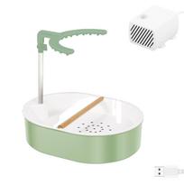 Circulation Bird Bath with Rain Shower Spray for Small Birds One Size white