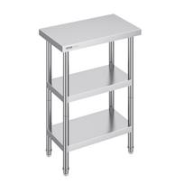 VEVOR nerūdijančio plieno maisto ruošimo stalas komercinės virtuvės darbo stalas 35,6x61 cm 35.6 x 61 x 86.4 cm