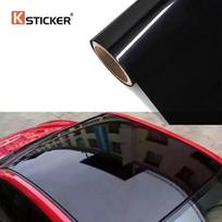 Blizganti juoda automobilio stogo plėvelė vinilas 1,35 m x 2 m/3 m be pūslelių lipni automobilio stogo plėvelė stoglangio stiliaus apsaugai ir stiliui 1.35Mx3M