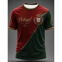 2026 m. leidimo Portugalijos futbolo treniruočių marškinėliai - 3D skaitmeninė spauda - Patogūs ir pralaidūs orui - Šeimos drabužiai 6XL black