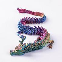 30cm Naujas 3D spausdintas drakonas Skraidantis drakonas Sukamas sąnarių sparnais Drakonai Namų puošmenos 30CM blue