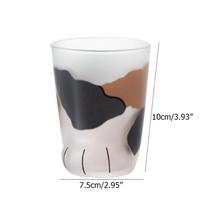 1 Pcs Cute Cat Paws Glass Tiger Paws Mug Office Coffee Mug Breakfast Milk Glass Cup Gift white