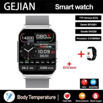 2025 Health Smart Watch NFC ECG Air Pump Blood Pressure Blood oxygen ECG+PPG Bluetooth Call NFC SmartWatch For Men Women Airbag blue