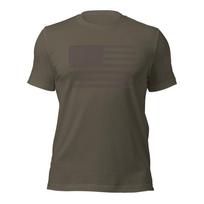JAV VĖLIAVA PATRIOTAS T-shirt Armijos Žalia Kietas Marškinėlis Krūtinės ir Dešinės Rankovės Logotipas XS-5XL Unisex T-shirt L black
