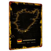 Nurburgring Nordschleife Circuit Map Metal Wall Art Germany Racing Track Decor for Home Garage 30x40cm(11.8x15.7inch)