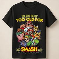 Super Smash Bros Retro Character Group Unisex T-Shirt Unisex T-Shirt 5XL įvairiaspalvis