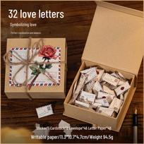 Yu Xian Love Letter Series Sticky Notes & Envelopes: Romantic Confession Message Papers black