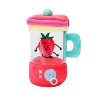 Funny Drawstring Rotating Plush Toy Carrot Blender Plush Pull String Wind-Up Carrot Juicer Plush Toy Interactive Children Gifts pink