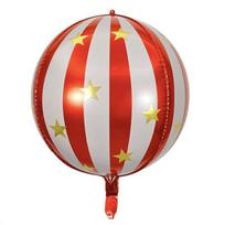 1 Pcs Round Foil Striped Star Balloon Versatile Decor Balloon for Corporate Event Birthday Home Party Decor A160 gray