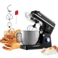 VEVOR stacionarusis maišytuvas, 8,3QT tešlos maišytuvas, 1400W 6+P greičiai, pakreipiamoji galvutė, maisto maišytuvas su nerūdijančio plieno dubeniu, tešlos kabliu, plakikliu, plokščiu plakikliu, grandikliu 45 x 26.8 x 36.2 cm