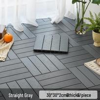 Neperšlampama PVC jungiamoji lauko grindų danga: Atsparus korozijai ir įbrėžimams kiemams ir balkonams 30x30x2 cm gray