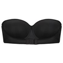 Push Up liemenėlė moterims Seksuali liemenėlė be petnešėlių besiūlė vestuvinė liemenėlė Seksualūs apatiniai nematomi apatiniai BCD taurė 36C juoda