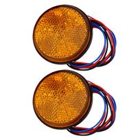 LED Atšvaitas Atšvaitas Apvalus Priekabos Šoninis Gabaritinis Žibintas Galinis Gabaritinis Žibintas Posūkio Žibintas Galinis Žibintas Geltonas Rinkinys iš 2 vnt. geltona