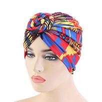 Naujos Mados Bohemia Medvilne Pamušalu Kepurės Moterims Afrikietiškas Sūkurio Mazgo Rašto Audinys Ankara Kepurės Skrybėlė Moterims Turbanas black