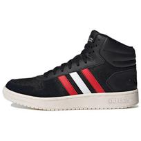 Adidas Neo Hoops 2.0 Comfortable Durable Mid-Top Basketball Shoes Men Sneakers Black Red White FY5198 41⅓ black