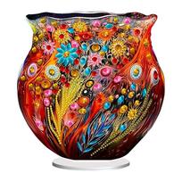 Acrylic Special Shape DIY Painting Kit Aesthetic Rhinestones Painting Kit Exquisite Diamond Gem Art Vase for Adults Beginner orange