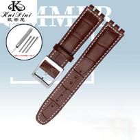 17mm 19mm Karvės odos laikrodžio dirželis SWATCH laikrodžiui Originalus karvės odos apyrankė Vyrams Moterims Vandeniui atsparus Sportinis Pakeičiamas laikrodžio dirželis 19mm white