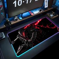 berserk Mouse Pad RGB Gaming Mousepad Big LED Pad PC Desk Mat Luminous Mouse Pad Large Keyboard Mats Table Rug With Backlit RGB600x300x4mm