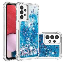 Blizgučių Skystas Smėlio Laikrodžio Dėklas Samsung Galaxy A17 A07 A37 A57 A56 A06 A16 A26 A36 A15 A35 A55 A14 A34 A54 A13 A23 A52 Dangtelis Galaxy A23 blue