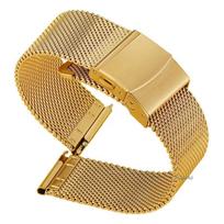 Milanietiškas laikrodžio dirželis 18mm 20mm 22mm 24mm Nerūdijančio plieno metalinis laikrodžio dirželis Universalus dirželis 12mm 14mm 16mm Juodas Rožinio aukso apyrankė 14mm beige