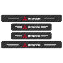 4 dalių anglies pluošto automobilio durų slenksčio lipdukų rinkinys, suderinamas su Mitsubishi ASX Lancer Pajero Outlander L200 EVO Lancer EX white
