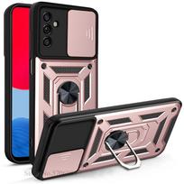 Armor Case For Samsung Galaxy A57 A17 A37 A27 A16 A26 A36 A56 A15 A25 A35 A55 A33 A53 A73 A14 A24 A34 A54 A52 A12 5G Case Covers Galaxy A12 4G 5G ryškiai rožinė