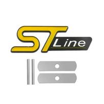 TQ012For FORD ST LINE Logo Front Grill Emblem Badge Car Rear Trunk Sticker Decals Focus Kuga Fiesta Mondeo ESCAPE Ecoboost 7.9 x 2.7cm black