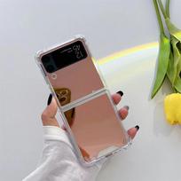 Make Up Mirror for Samsung Z Flip 6 4 5 Case Luxury Shockproof for Samsung Galaxy Z Flip 4 3 5 Z3 Z4 Flip4 Flip6 Slim Hard Cover Z Flip 6 white