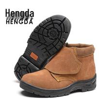 Men's Safety Work Shoes - Breathable, Anti-Smash, Anti-Puncture, Wear-Resistant, Anti-Slip, Injection Molded Sole, Sweat-Wicking Cotton. Camel 43 black