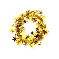 5-Meter Colorful Christmas Vine: Five-Pointed Star Ornaments & Wire Ribbon for DIY Decoration 5 meters auksas