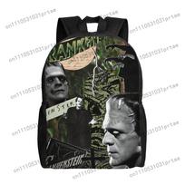 Dracula Vs Frankenstein Backpack - Fashionable, Single Layer, Ideal for School & Short Trips, Hand Washable, Backpack for School One Size gray