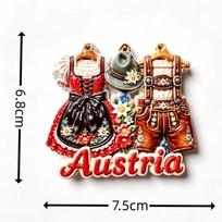 Austrija 3D šaldytuvo magnetukai Lipdukai Turizmo suvenyras Šaldytuvo magnetukai Lipdukas Namų virtuvės dekoras beige