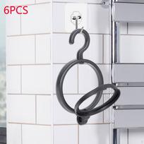 6Pcs Wig Stand Hanger Collapsible Dryer for Multiple Closet Styling Black juoda