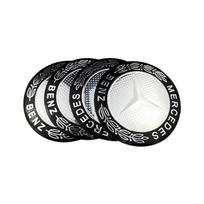 75mm Mercedes Benz Automobilio Ratlankio Centrinis Lipdukas W203 W204 W205 W209 W210 W211 W212 W176 W166 W163 W221 Automobilio Dekoracija white
