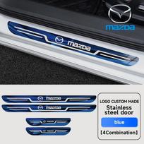 Automobilio nerūdijančio plieno durų slenksčio apsauginė plokštelė Mazda Axela Atenza 3 2 6 CX3 CX5 CX30 CX8 CX9 MX5 RX7 RX8 SKYACTIV priedams gray
