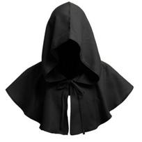 Vyrai Moterys Viduramžių Gaubtas Skrybėlė Renesanso Vienuolis Helovinas Cosplay Gaubtas Apsiaustas juoda