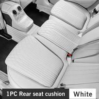 For Tesla Car Cushion Nappa Leather Breathable Non-slip Car Seat High Rebound Pad Seat Cushion Four seasons Universal Auto Seat 1PC White Rear