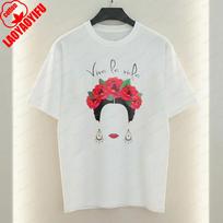 Frida Kahlo Viva La Vida Moteriški marškinėliai Meksikietiški feministiški grafiniai viršutiniai drabužiai Boho laisvalaikio medvilniniai marškinėliai Klasika Retro Ropa Mujer moterims S white