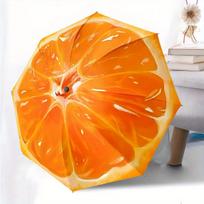 Portable Orange Slice Umbrella That Folds Automatically. A Casual Outdoor Item Suitable for Any Season,Perfect As a Gift for Christmas,Birth orange
