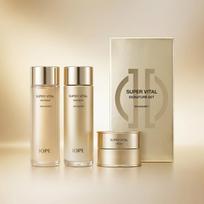 Super Vital Signature Anti-aging Skincare Set (Softener 80ml + Emulsion 80ml + Cream 30ml) Signature Skincare Set white