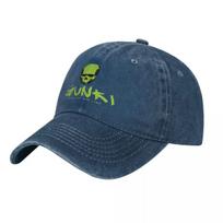 Gunki Green Logo Washed Baseball Cap Skull Fashion Trucker Hat Summer Unisex Teens Hiking Fishing Sunscreen Baseball Caps One Size gray