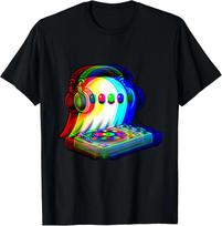 House Music ghost dj Optical Illusion EDM halloween Rave DJ  S - 5XL Unisex T-Shirt S blue