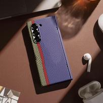 Samsung Z Fold 7 Hinge Protective Case with Carbon Fiber Texture Samsung W22 gray
