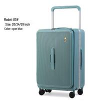 28-Inch Large Capacity Luggage Set: Silent Wheels, Durable Side-Opening Lid & Combination Lock 20+24+28 inch mėlyna