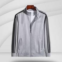 Mens Womens Oversized Zip-Up Hoodie Sweatshirt With Stand Collar Casual Sportswear 5XL pilka