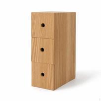 Wooden Desk Organizer with Drawers Solid Wood Tabletop Storage Box for beige
