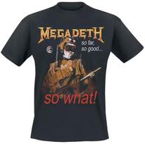 Megadeth So Far So Good So What Album Print T-shirt Men Women Thrash Metal Band Tracklist Unisex Short Sleeve Tee XL brown
